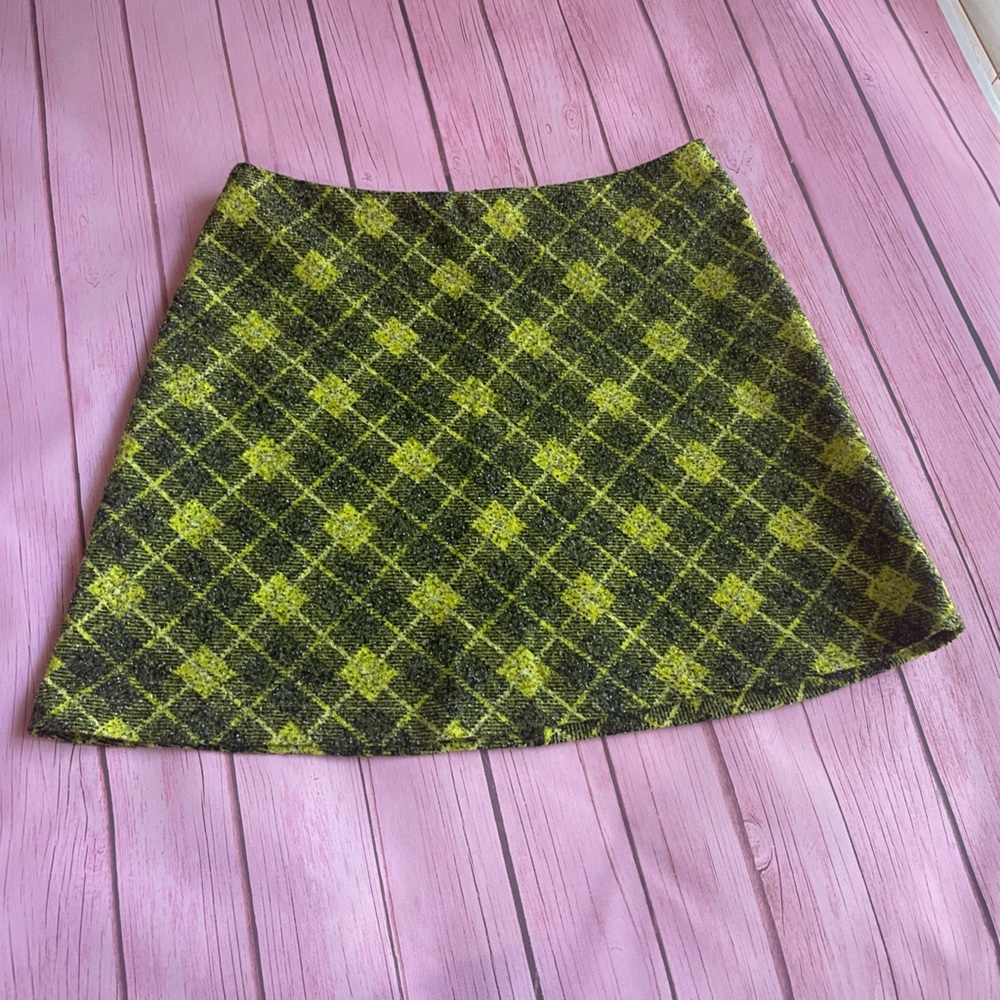 ZARA Plaid Tweed Mini Skirt Size Small